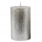Stumpenkerze Rustic, Nova, Weihnachten in Antik-Silber, 110 x 70 mm.