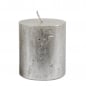 Stumpenkerze Rustic, Nova, Weihnachten in Antik-Silber, 80 x 70 mm.
