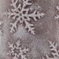 Stumpenkerze Elsa, Schneeflocke, Weihnachten in Mauve, 100 x 75 mm