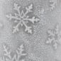 Stumpenkerze Elsa, Schneeflocke, Weihnachten in Silbergrau, 130 x 75 mm