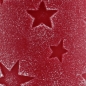Große Stumpenkerze Mila, Sterne, Weihnachten in Rot, 150 x 75 mm
