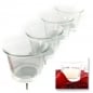 4er Set Teelichtgläser mit Dorn für Adventskranz oder Gestecke