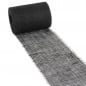 10 Meter Jute Tischband, schmal, grobmaschig in Schwarz, 15 cm.