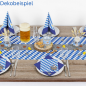 Tischdeko mit dem Glas Väschen, große Öffnung, Bayerische Raute, Bierfest, Wiesn, 10 cm.