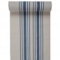 3 Meter Baumwoll Tischläufer Maritim, Streifen in Blau/Beige, 30 cm.