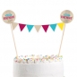 Kuchenaufsatz - Cake Topper, Geburtstag - Happy Birthday-, Wimpelkette