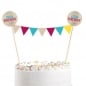 Kuchenaufsatz - Cake Topper, Geburtstag - Happy Birthday-, Wimpelkette