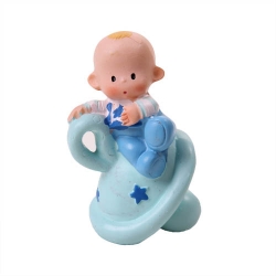 Deko Baby auf Schnuller in Blau, 65 mm