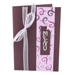 Menükarte Geburtstag in Aubergine/Altrosa