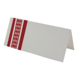 Tischkarte Heimat in Rot/Weiß