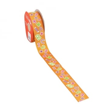 20 Meter Tischband zur Einschulung in Orange, 40 mm