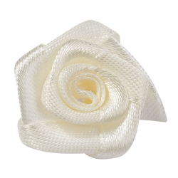 30er Box Satin Rosenköpfe in Creme