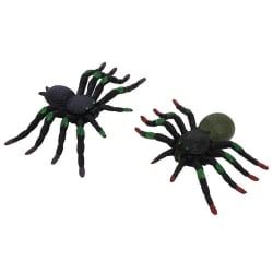 2er Set Halloween Riesen Spinnen in Schwarz/Grün