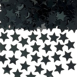 Konfetti Sterne in Schwarz, 10 mm