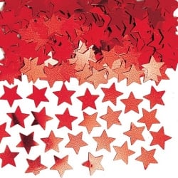 Konfetti Sterne in Rot, 10 mm