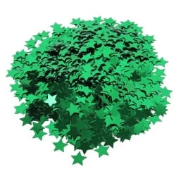 Konfetti Sterne in Grün, 10 mm