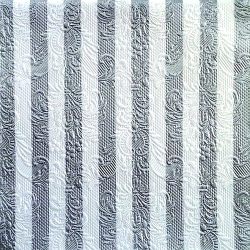 15er Pack Servietten Elegance Streifen Silber, 33 x 33 cm