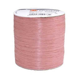 100 m Bastband Rayon Raffia matt in Altrosa