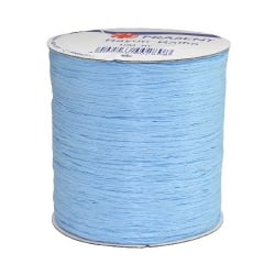 100 m Bastband Rayon Raffia matt in Hellblau