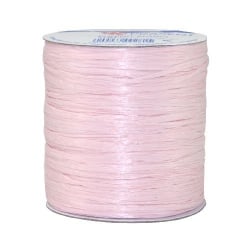 100 m Bastband Rayon Raffia matt in Hellrosa