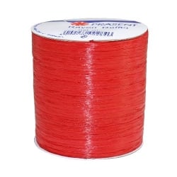 100 m Bastband Rayon Raffia matt in Rot