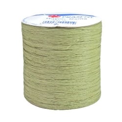 100 m Bastband Rayon Raffia matt in Olive