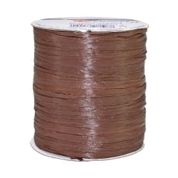 Bastband Rayon Raffia matt in Braun