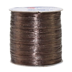 100 m Bastband Rayon Pearl glänzend in Braun
