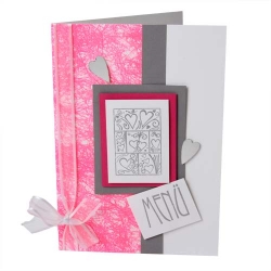 Menükarte Hochzeit in Pink