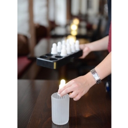 12er Set Duni LED Kerzen mit Fernbedienung und Ladestation