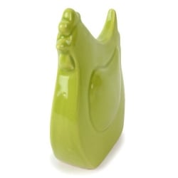 Keramik Huhn in Grün, 13 cm