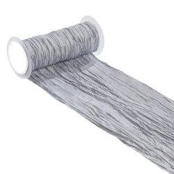 10 Meter Tischband Fripe in Silber, 20 cm