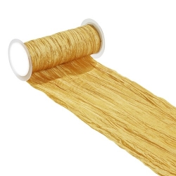 10 Meter Tischband Fripe in Gold, 20 cm