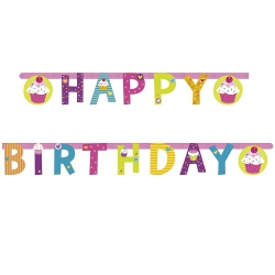Partykette Cupcake Happy Birthday
