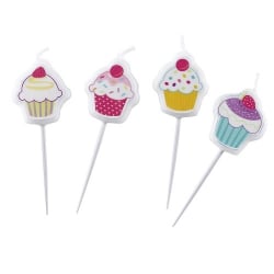 4er Pack Mini-Figurenkerzen Cupcake