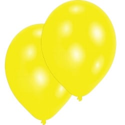 10 Luftballons in Gelb, 27,5 cm Durchmesser