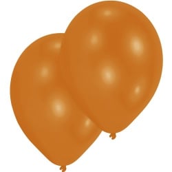 10 Luftballons in Orange, 27,5 cm Durchmesser