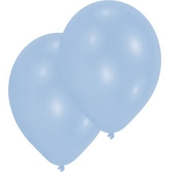 10 Luftballons in Hellblau, 27,5 cm Durchmesser