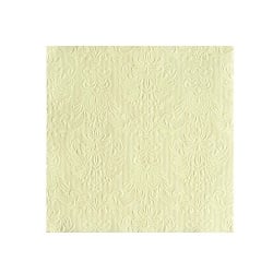 15er Pack Cocktail Servietten Elegance creme, 25 x 25 cm