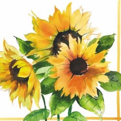 20er Pack Servietten Girasoli, 33 x 33 cm