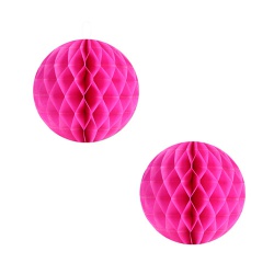 2er Set Mini Wabenbälle in Pink, 10 cm