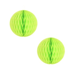 2er Set Mini Wabenbälle in Hellgrün, 10 cm