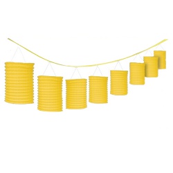 Girlande mit 8 Lampions, gelb