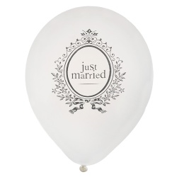 8er Pack Luftballons -just married-