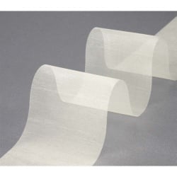 25 Meter Organza Tischband in Creme, 70 mm