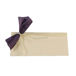 Tischkarte Silvester in Creme/Aubergine