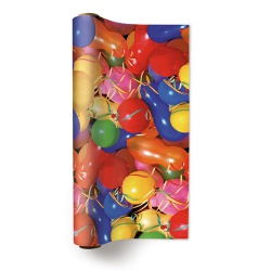 4 Meter Papier Tischläufer bunte Luftballons, 32,5 cm