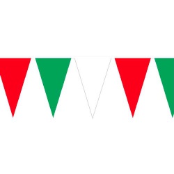 4 Meter Wimpelkette Italien in Grün/Weiß/Rot, wetterfest