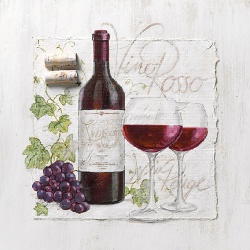 20er Pack Servietten Rotwein, 33 x 33 cm