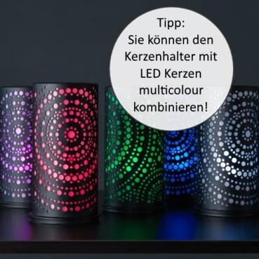 Duni Metall Kerzenhalter Billy in Weiß oder Schwarz.